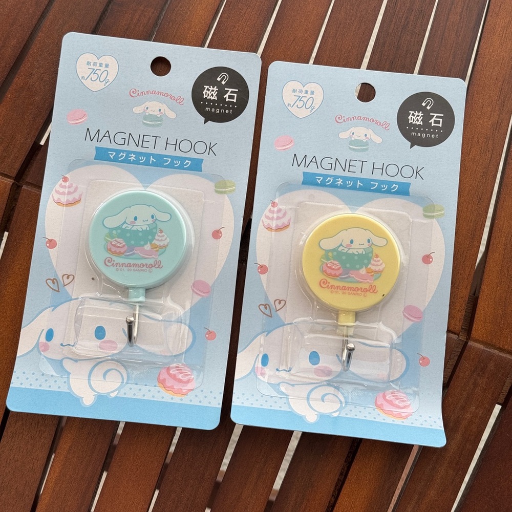 Cinnamoroll Magnet Hook Set - Blue and Yellow